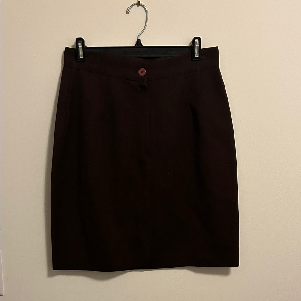 Chic Women's Pencil Skirt in Deep Brown